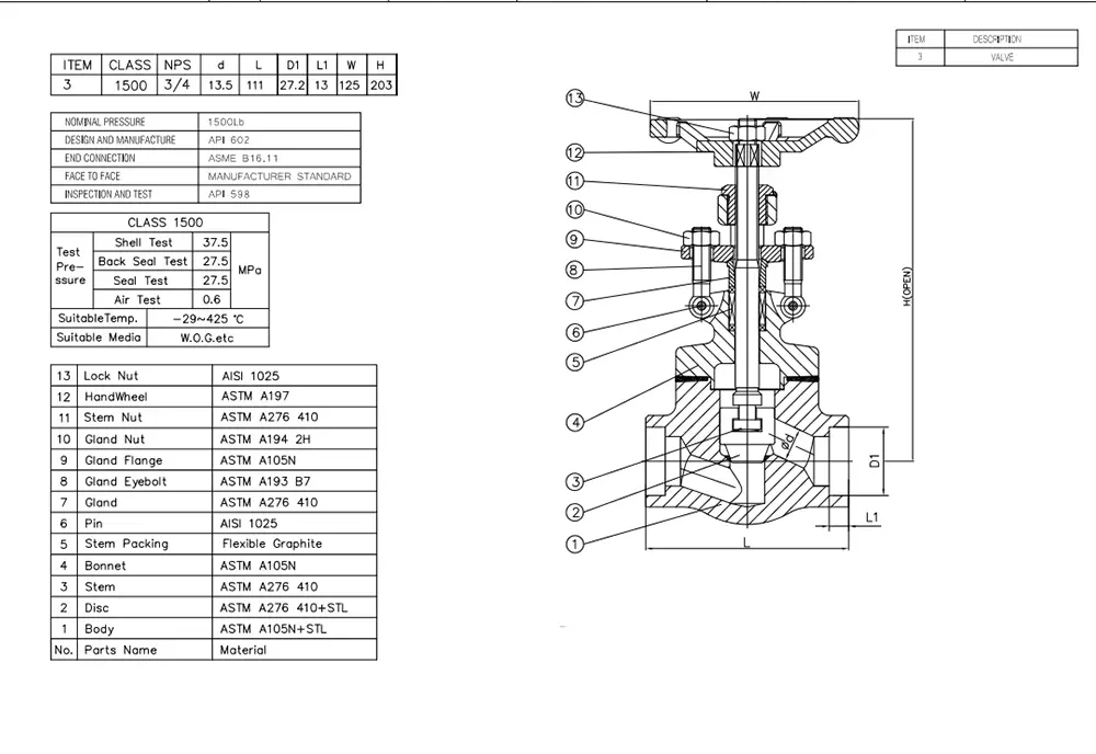ASTM A105N Globe Valve