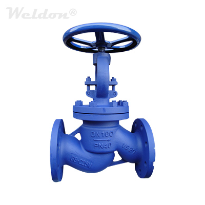 Válvula de globo de aço carbono, GS-C25N, DN100, PN40, DIN 3356, RF