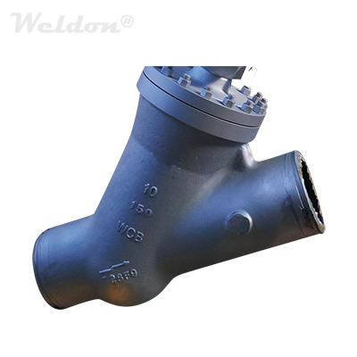 A216 WCB Y-Pattern Globe Valve, 10 Inch, 150 LB, ASME B16.34, BW