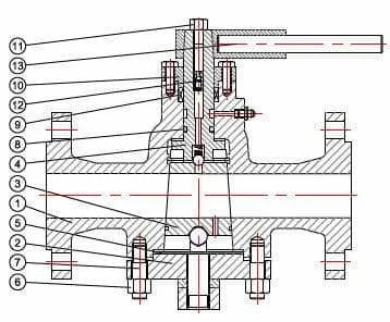 API 599, API 6D Sleeved Plug Valve, ASTM A105, 1 IN, 150 LB
