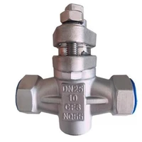 Two-way Plug Valve, ASTM A351 CF3, DN25, PN10, Screwed End