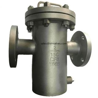 API 6D Basket Strainer, ASTM A351 CF8, 2 Inch, 150 LB, RF