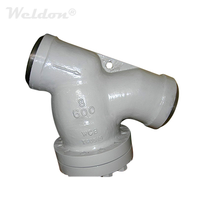 ASTM A216 WCB Y Strainer, 8 Inch, 600 LB, ASME B16.34, SS 304, BW