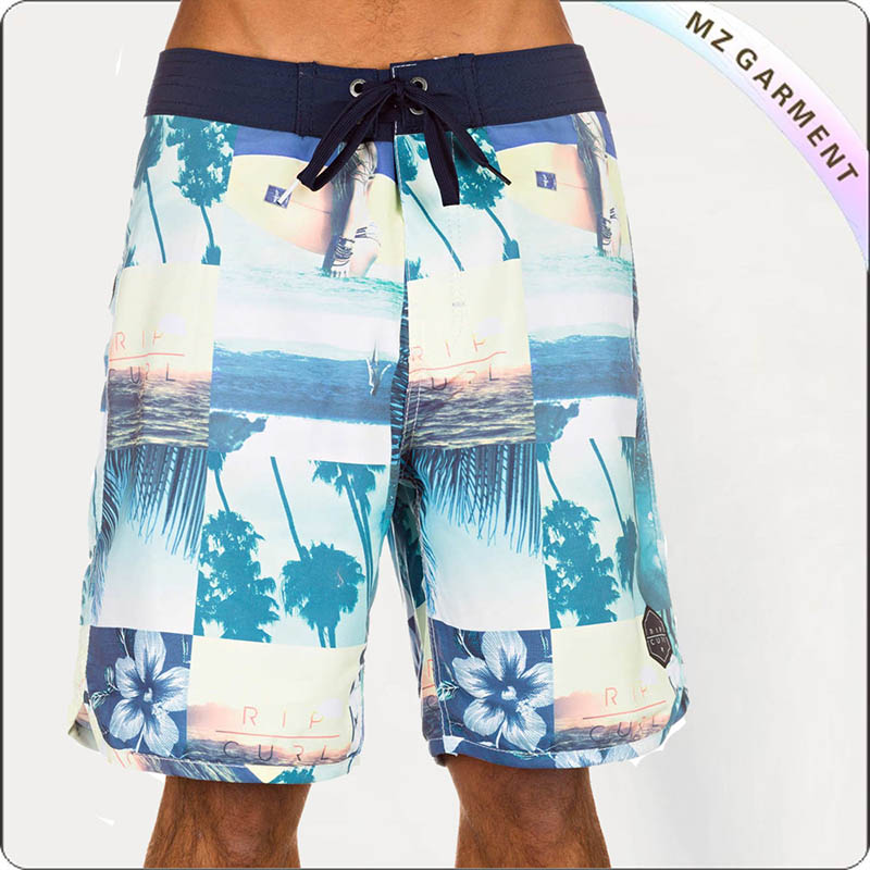 Beach Shorts with Drawstrings
