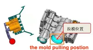 The mold pulling position