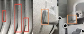 Peeling after shot blasting