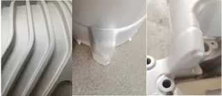 Shot blasting appearance of castings after mold coatings