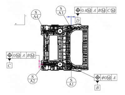 GD&amp;T Drawing of Integrated Rear Body