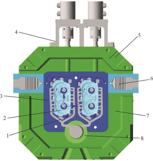 Structure of chain cover die casting molds