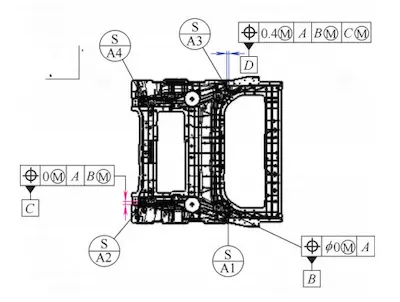 GD&T Drawing of Integrated Rear Body