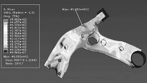 L2 level load Fx direction stress cloud diagram
