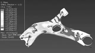 L2 level load Fy direction stress cloud diagram