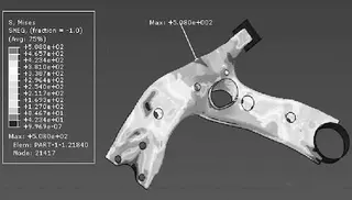 L2 level load Fx direction stress cloud diagram