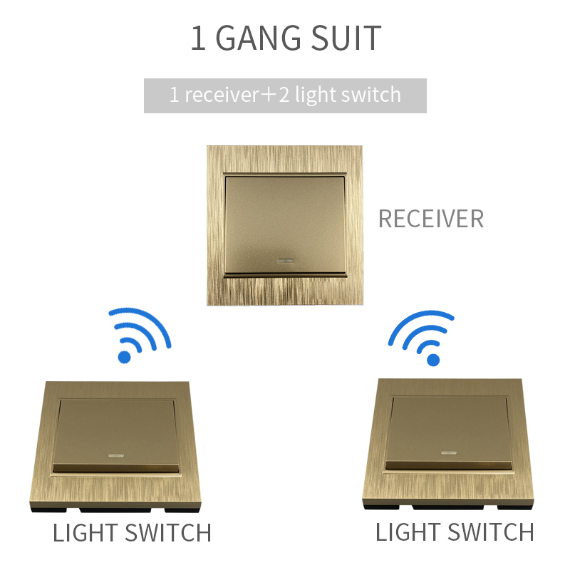 Portable Wireless Remote Transmitter No Wall Power Wall Light Remote Control Switch 86 RF