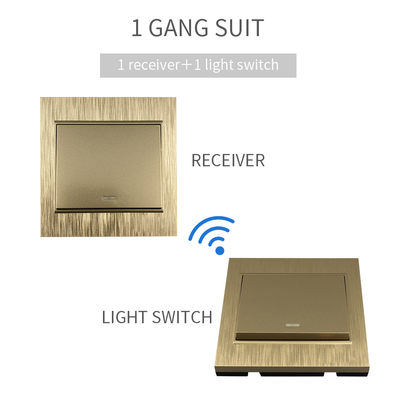 Double Remote Control Switches Wireless Electrical Switch Light Switch and Receiver
