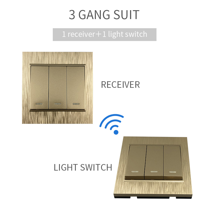 Wireless Light Switch Remote Control Switch Remote On Off Switch 3 Gang