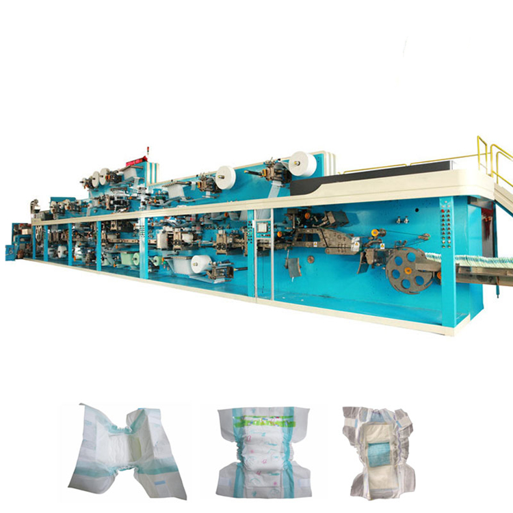 Automatic Longitudinal Fold System Baby Diaper Machine