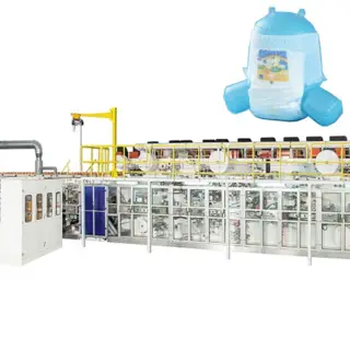 CE Certificated Elastic Waistband Baby Diaper Making Machine