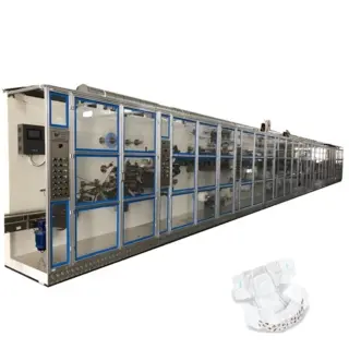 Full Servo Drive I Shape to T Shape Baby Diapers Machines
