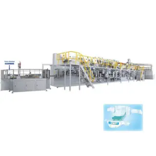 Ultrasonic Automatic I & T Shape Baby Diaper Making Machines