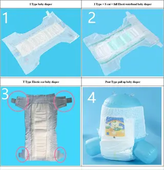 Advanced PLC Control Baby Diaper Machine, CE Certified