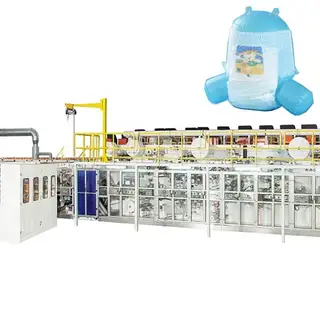 Automatic Full Servo Baby Diaper Machines with PLC System