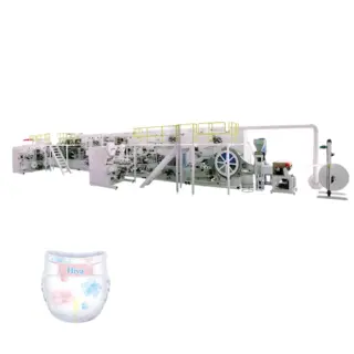Full Servo Drive I Shape to T Shape Baby Diapers Machines