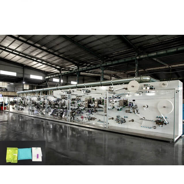 Full Servo Straight Package Sanitary Napkin Making Machine