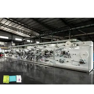 Full Servo Straight Package Sanitary Napkin Making Machine