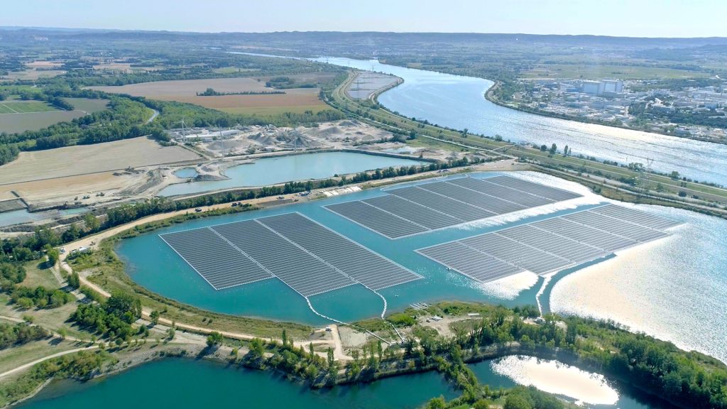 The largest European floating solar power plant built in France