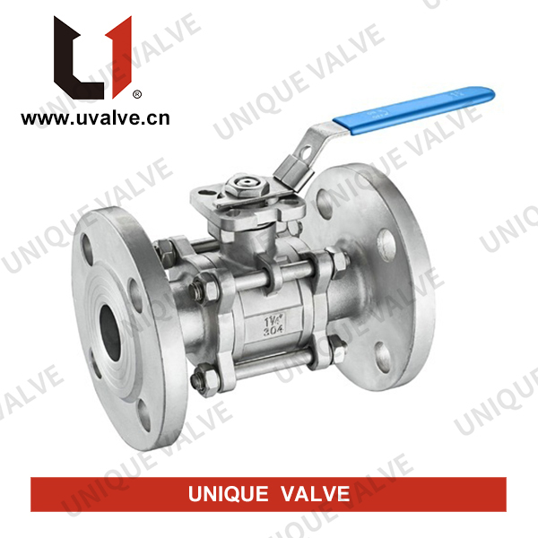 Three Pieces Stainless Steel Ball Valve, 1/8-4 Inch
