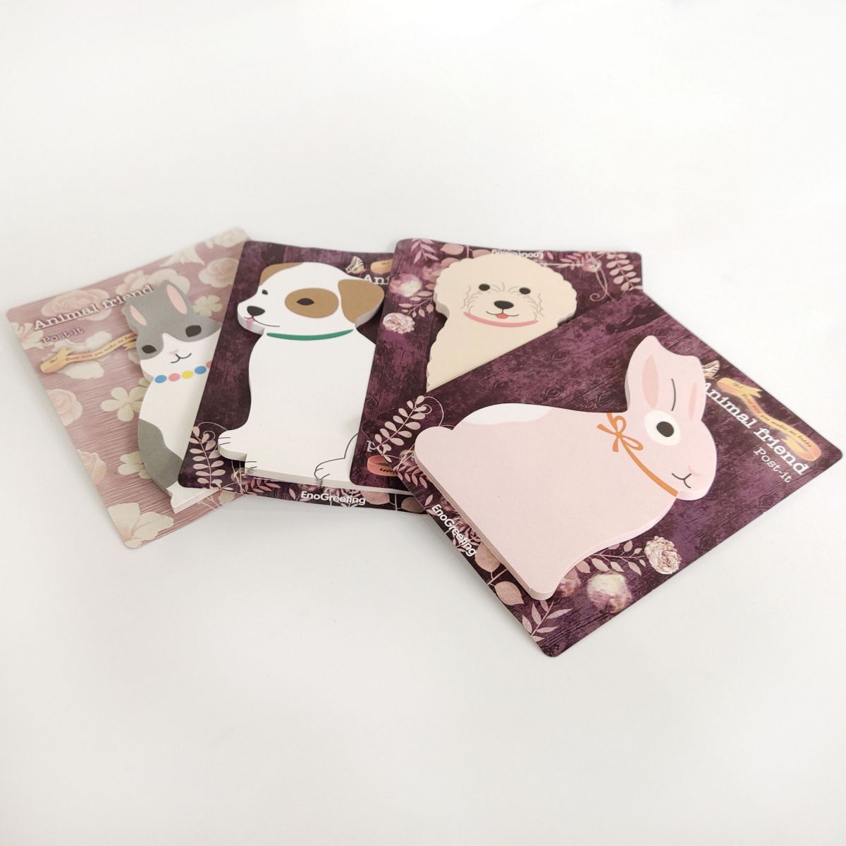 Custom Printed Cute Cartoon Doggy and Bunny Note Pads