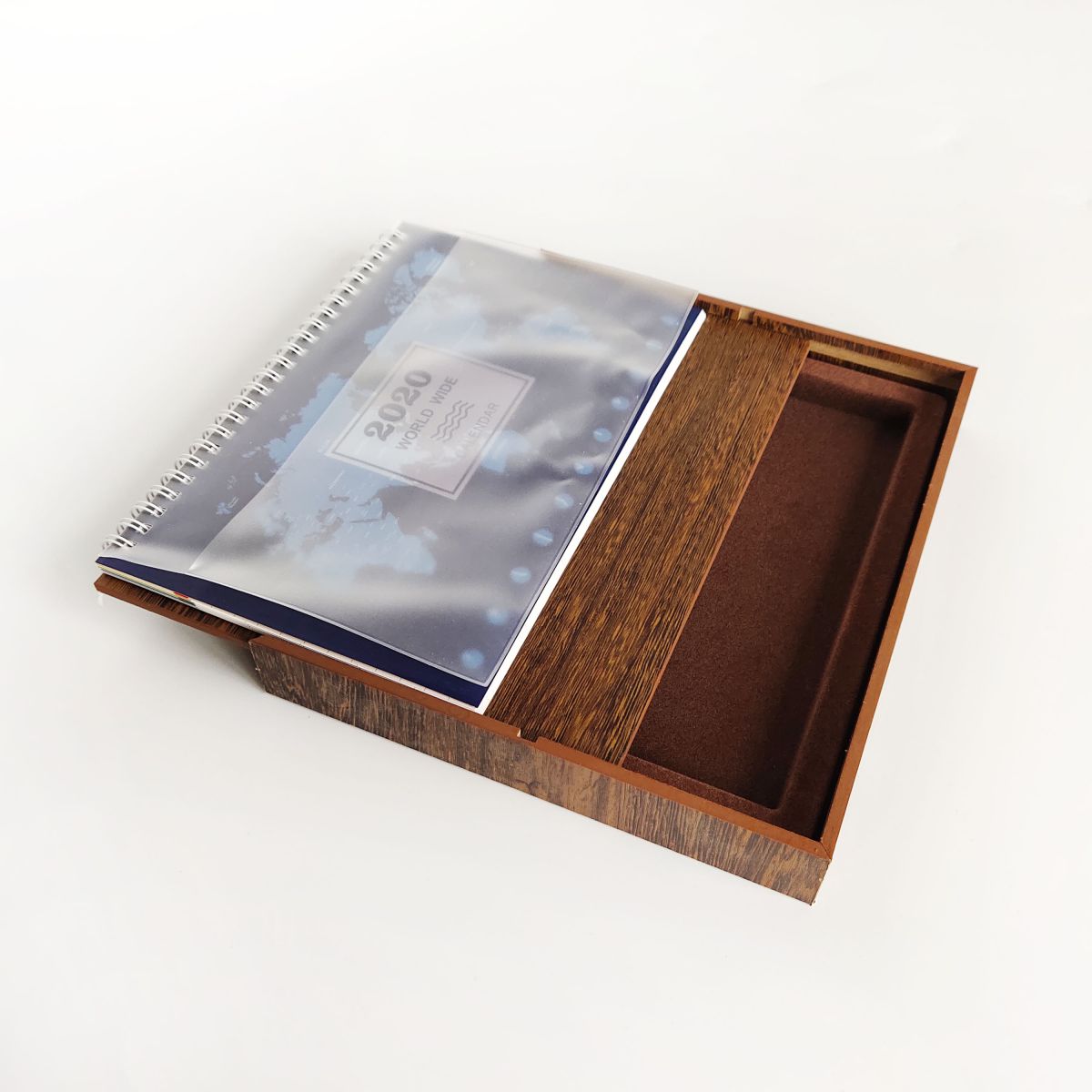 Indigo World Map Personalized Tabletop Calendars