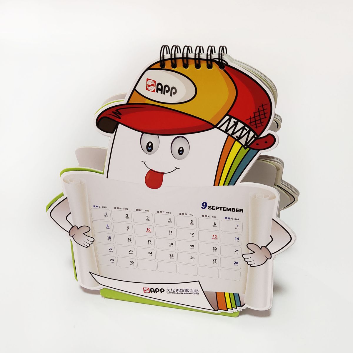 Desktop Standing Flip Calendar, Self-Standing Standup Daily Scheduler for Office Desk Home School