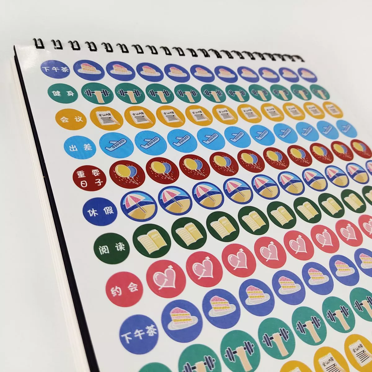 TC013 custom desk calendar stickers