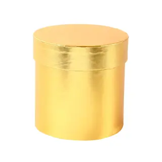 FB003 Gold Round Flower Arrangement Box Luxury For Bouquet