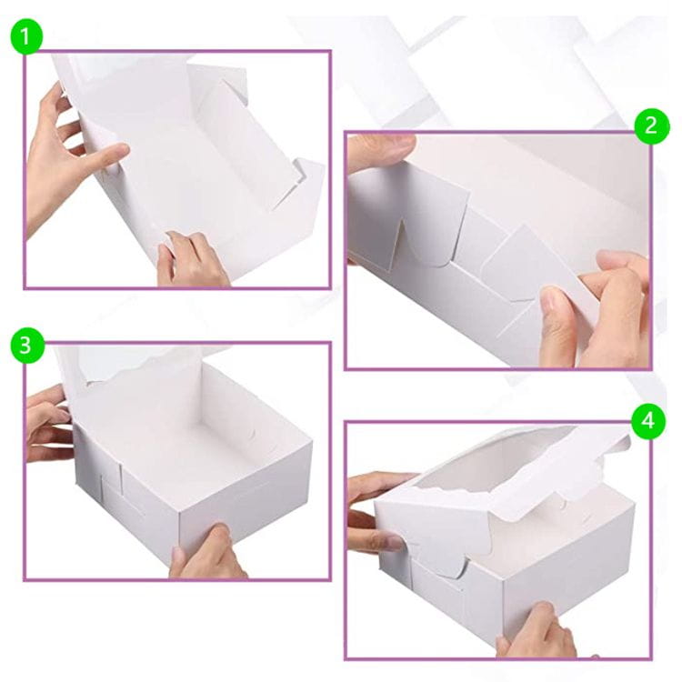 white paper box with window