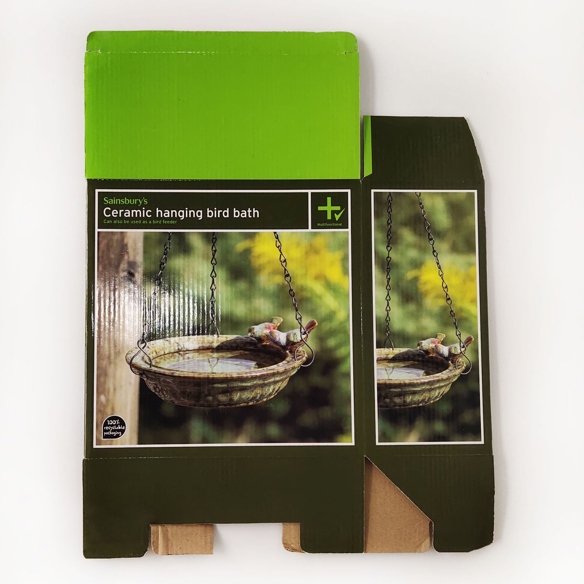 Bird Bath Corrugated Cardboard Package