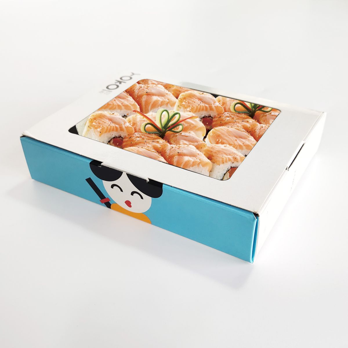 Black Folded Window Sushi Takeout Container