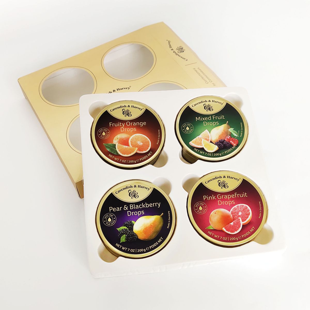 Cavendish&Harvey Mixed Fruit Drops Paper Packing Box