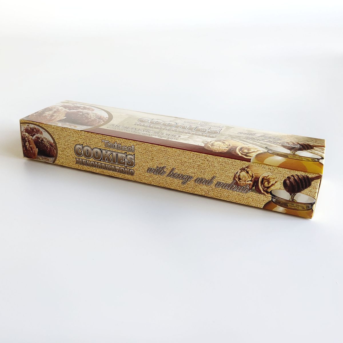 Honey & Walnut Cookies - Melomakarona Paper Packing Box