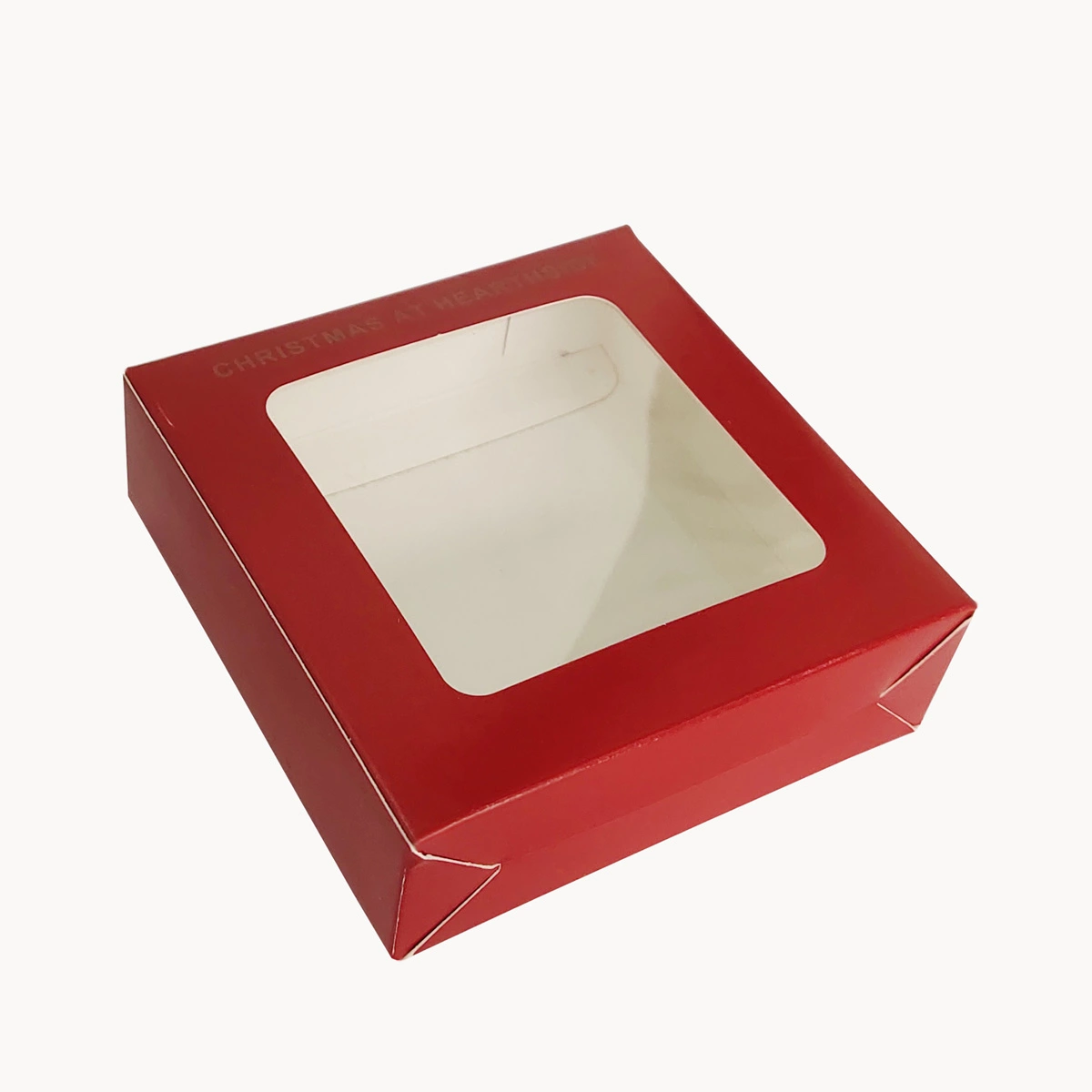 PB011 Red Window Cookie Boxes