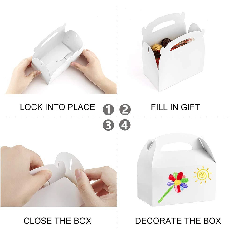 paper box with handle cake gift food packaging