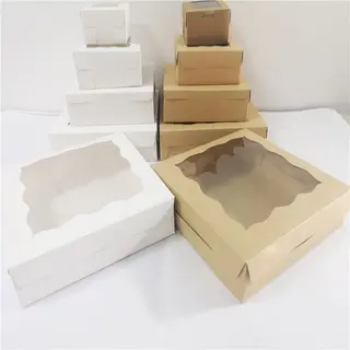 White Bakery Boxes With Window