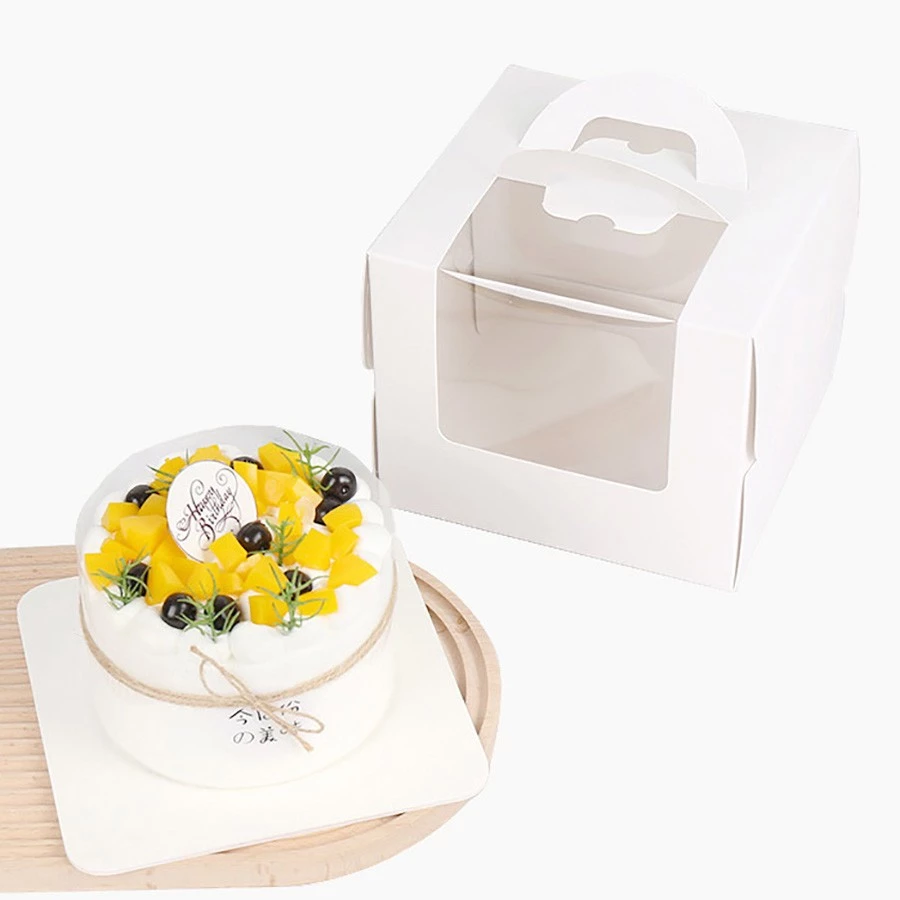 White cake box