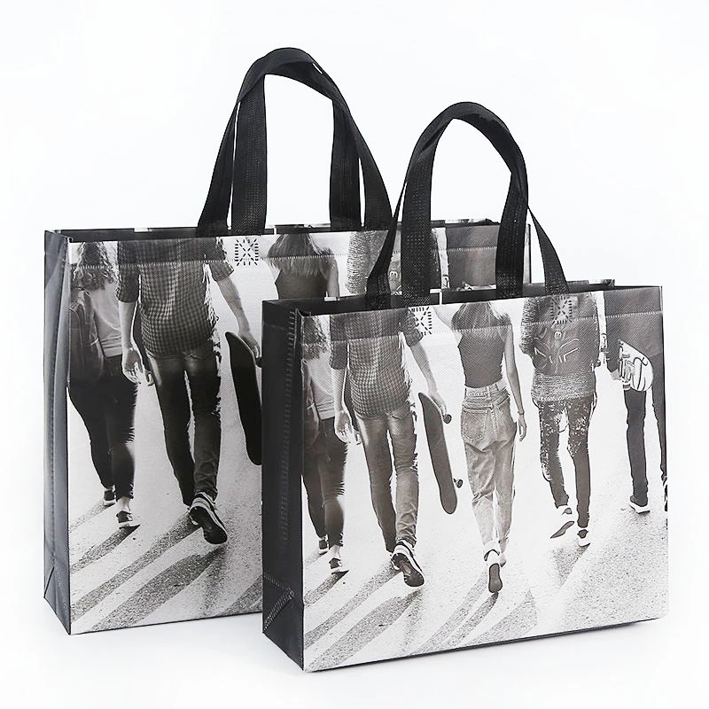 SBN003 Custom Print Eco Reusable Supermarket Grocery Promotion Shopping Non-Woven Bag