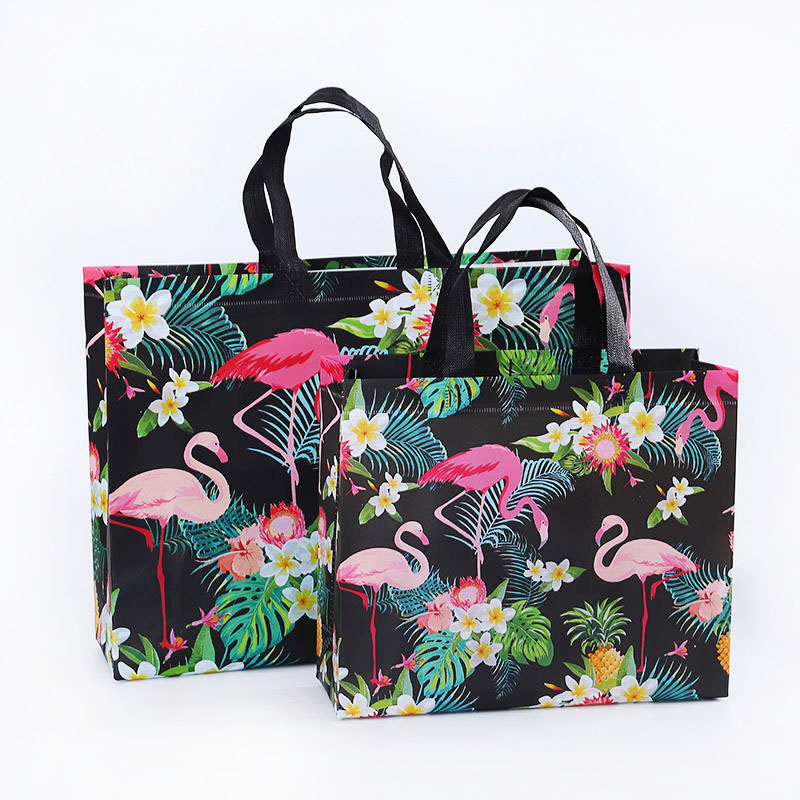 Custom Print Eco Reusable Supermarket Grocery Promotion Shopping Non-Woven Bag