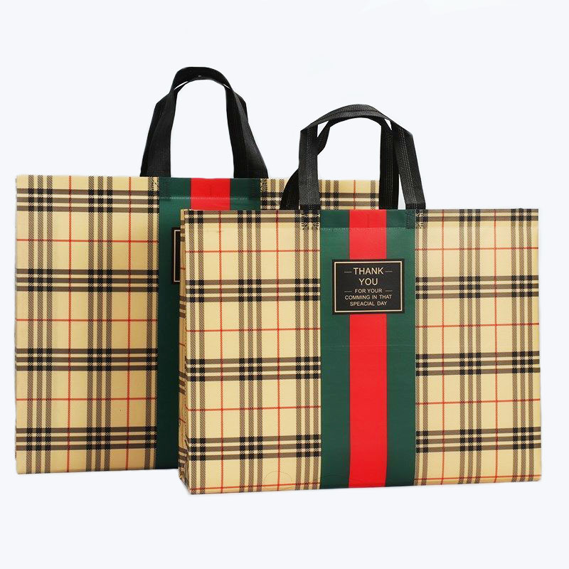 Custom Printed Non-Woven Fabric Carrier Shopping Tote Bags