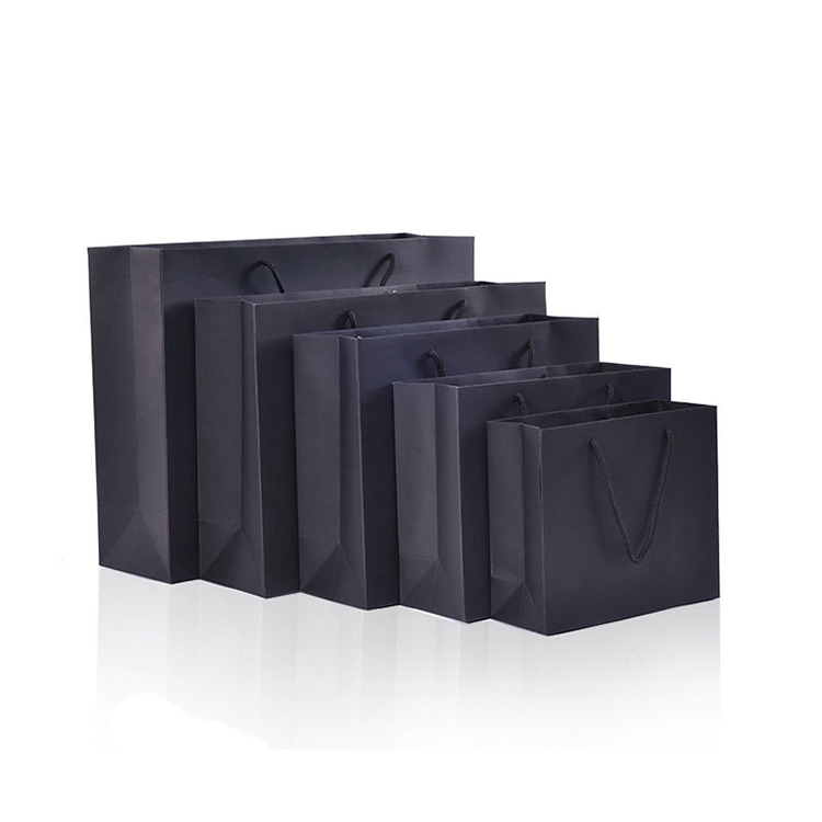 Black Paper Bags With Handles Bulk