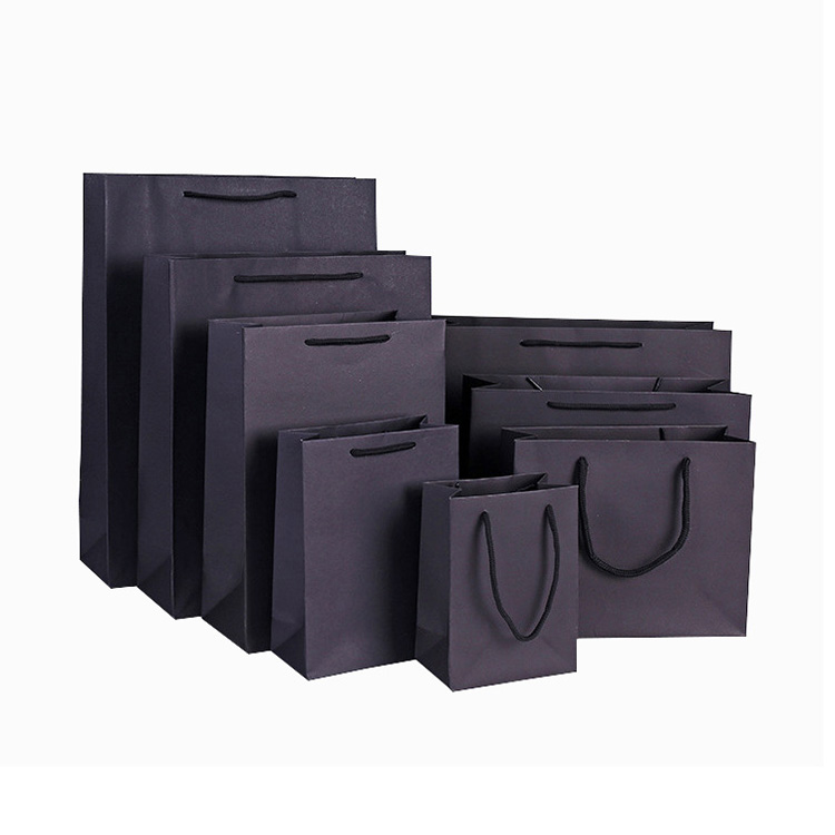Black Paper Bags With Handles Bulk